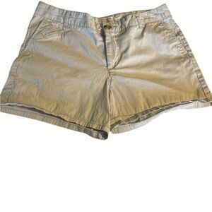 Dockers Women's Casual Tan Chino Cuffed Shorts size 14